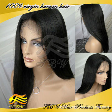 Qingdao manufacture wholesale peruvian virgin human hair light italian yaki wig full lace wigs